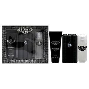 Cuba Prestige Black by Cuba Men 3 Pc Gift Set